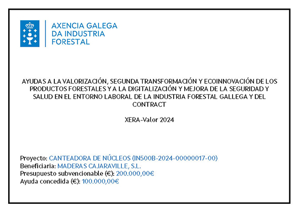 Axudas a la valorización, segunda transformación y ecoinnovación de los productos forestales